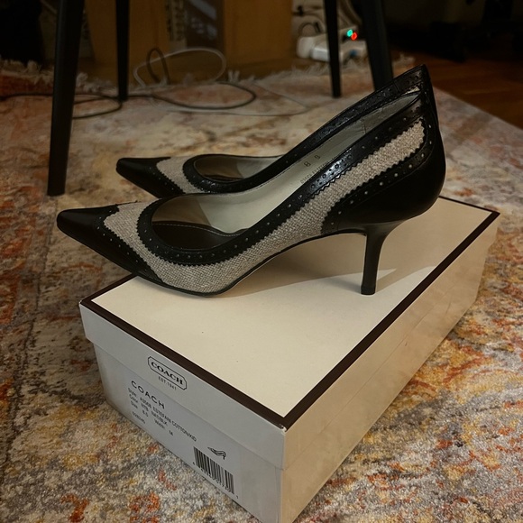 Coach Black/Natural Estefani‎ Heels - Picture 2 of 7